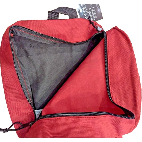 Moda West Kids Backpack 17" – Red or Black Padded Straps Front Pocket New - Picture 16 of 16